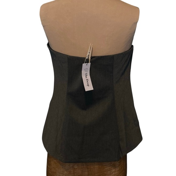 The‎ Drop Women's Woven Strapless Tunic in Heather Grey | NWT - Picture 4 of 14